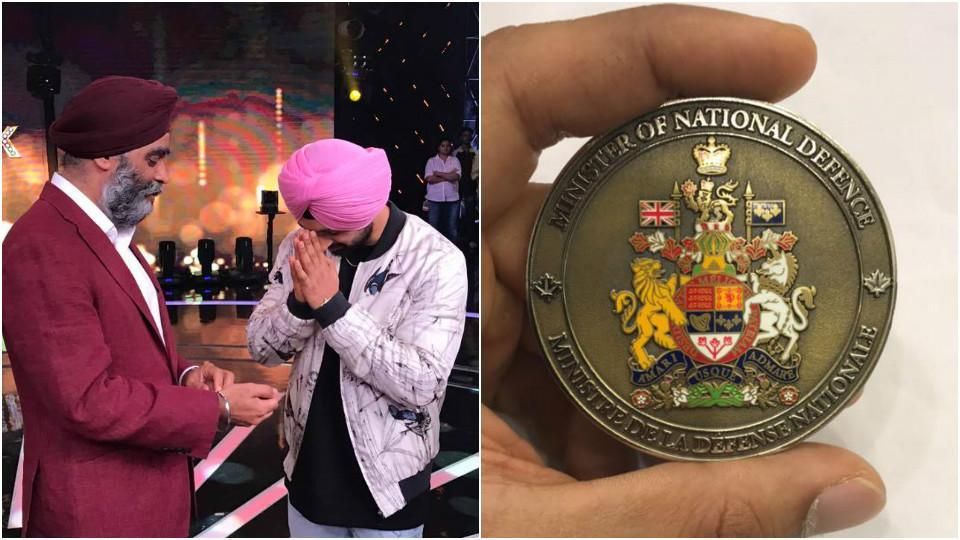 Diljit Dosanjh receives coin of honour from Canadian Minister of Defense