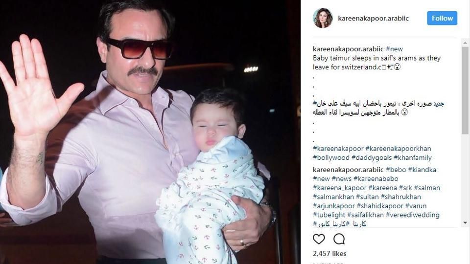 Saif Ali Khan Holds On To Taimur As The Family Goes On Holiday
