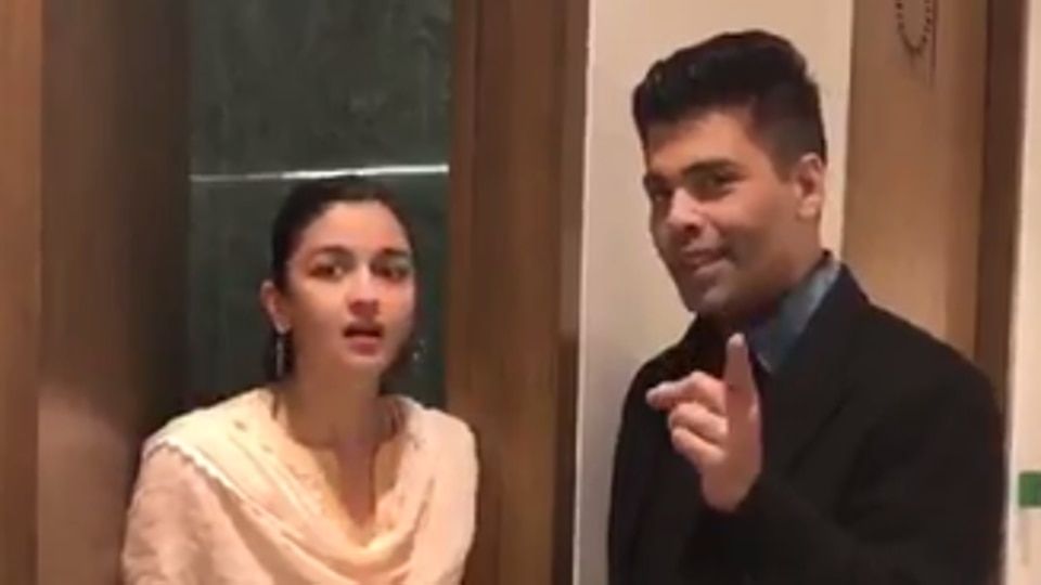 VIDEO: Alia Bhatt Locks Herself Inside A Toilet...Karan Comes To The Rescue!
