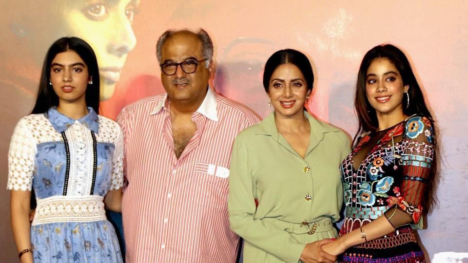 In Pictures: Jhanvi And Khushi Kapoor Accompany Sridevi At The MOM Trailer Launch!