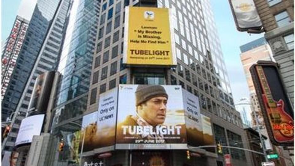 Salman Khan's Tubelight Becomes The First Bollywood Movie To Be Promoted At Times Square!