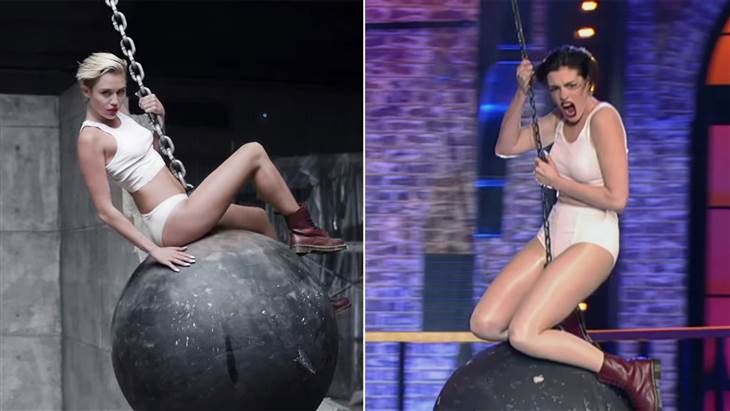 Anne Hathaway Channels Miley Cyrus in This Epic Lip Sync Battle