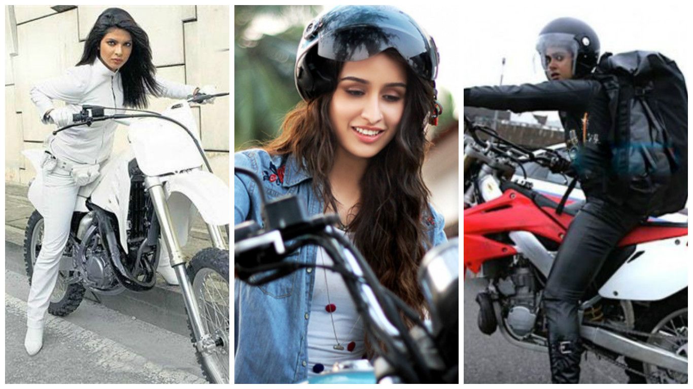 14 Times Bollywood Saw Actresses Bike Riding!