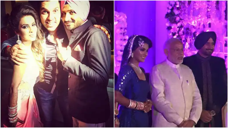 Grand Reception Of Cricketer Harbhajan Singh And Geeta Basra 