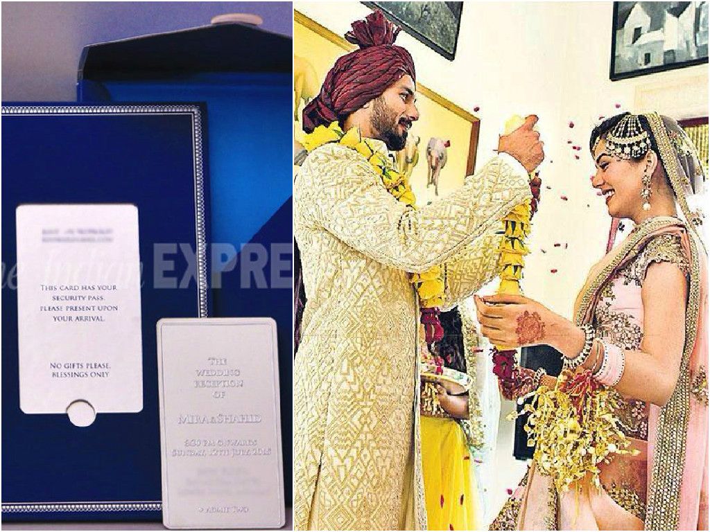 The Wedding Reception Card of Mira and Shahid is Here!