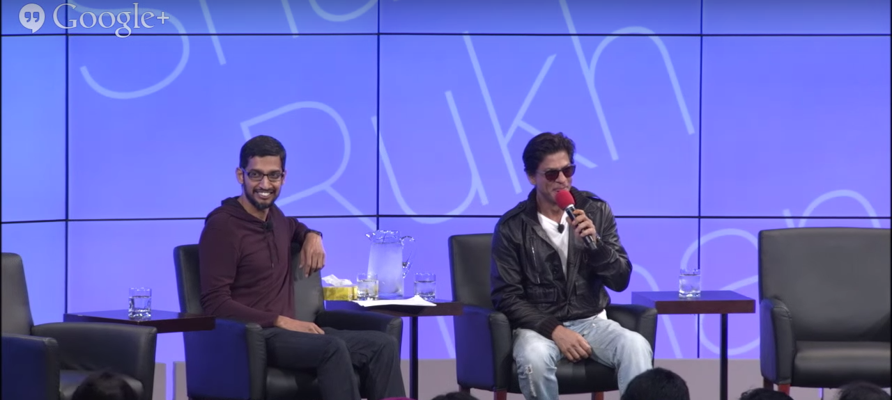 Watch Google's CEO Sundar Pichai In Conversation With Shah Rukh Khan! 