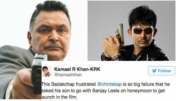 Rishi Kapoor And Kamaal R Khan Just Had A Big Twitter Rant! 