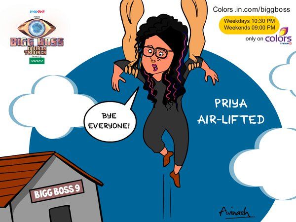 Bigg Boss 9 Day 96: Priya Malik Gets Airlifted By Akshay Kumar And Nimrat Kaur!