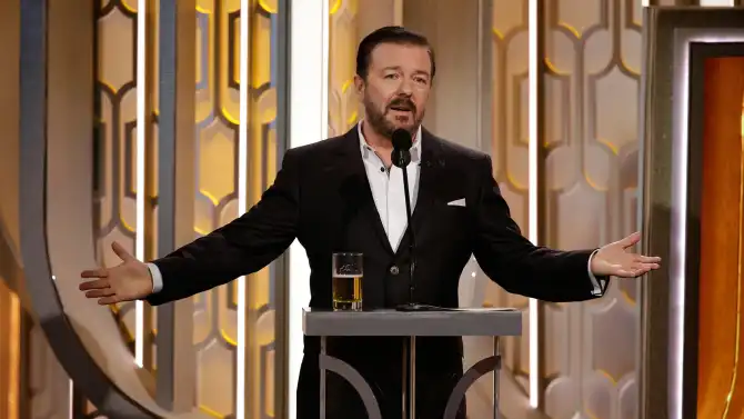Watch: Comedian Ricky Gervais's Hilarious Golden Globe Monologue 