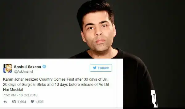 Here's How Twitter Reacted To Karan Johar's Statement on Ae Dil Hai Mushkil Controversy