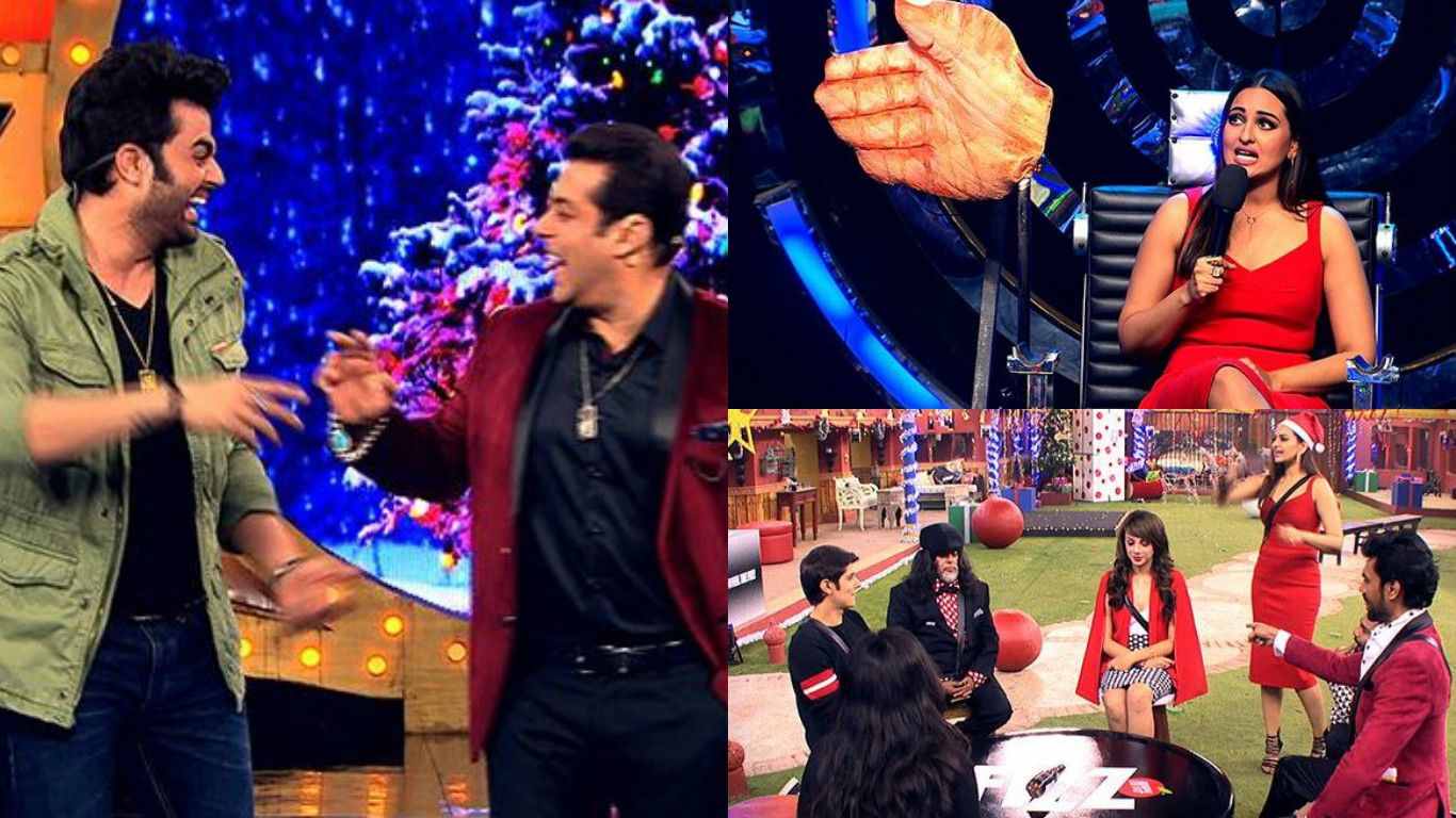 Bigg Boss 10: Sonakshi Sinha And Manish Paul Make The Christmas Merrier In The House