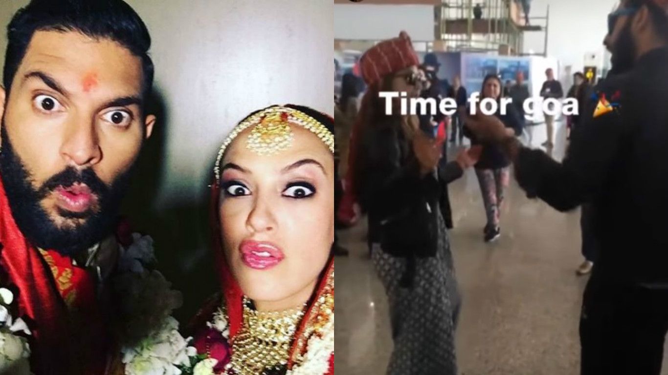 Watch: Hazel Keech And Yuvraj Singh's Bhangra At The Goa Airport Will Give You Major Relationship Goals! 