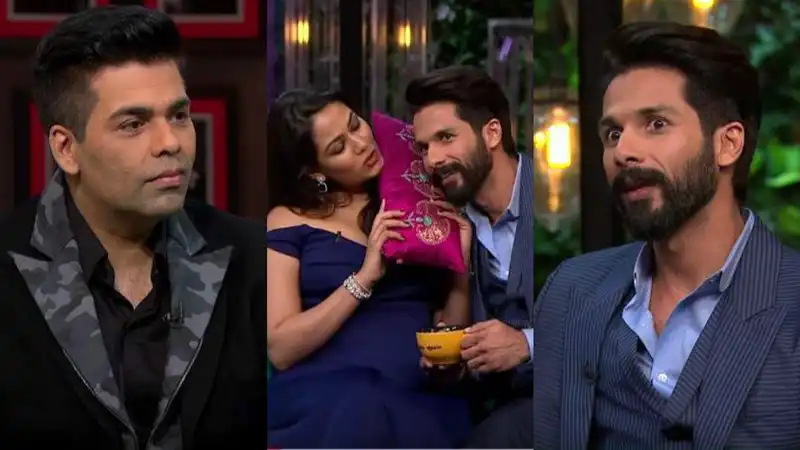 WATCH: Karan Johar Gets Red Faced, Courtesy Shahid Kapoor And Mira Rajput!