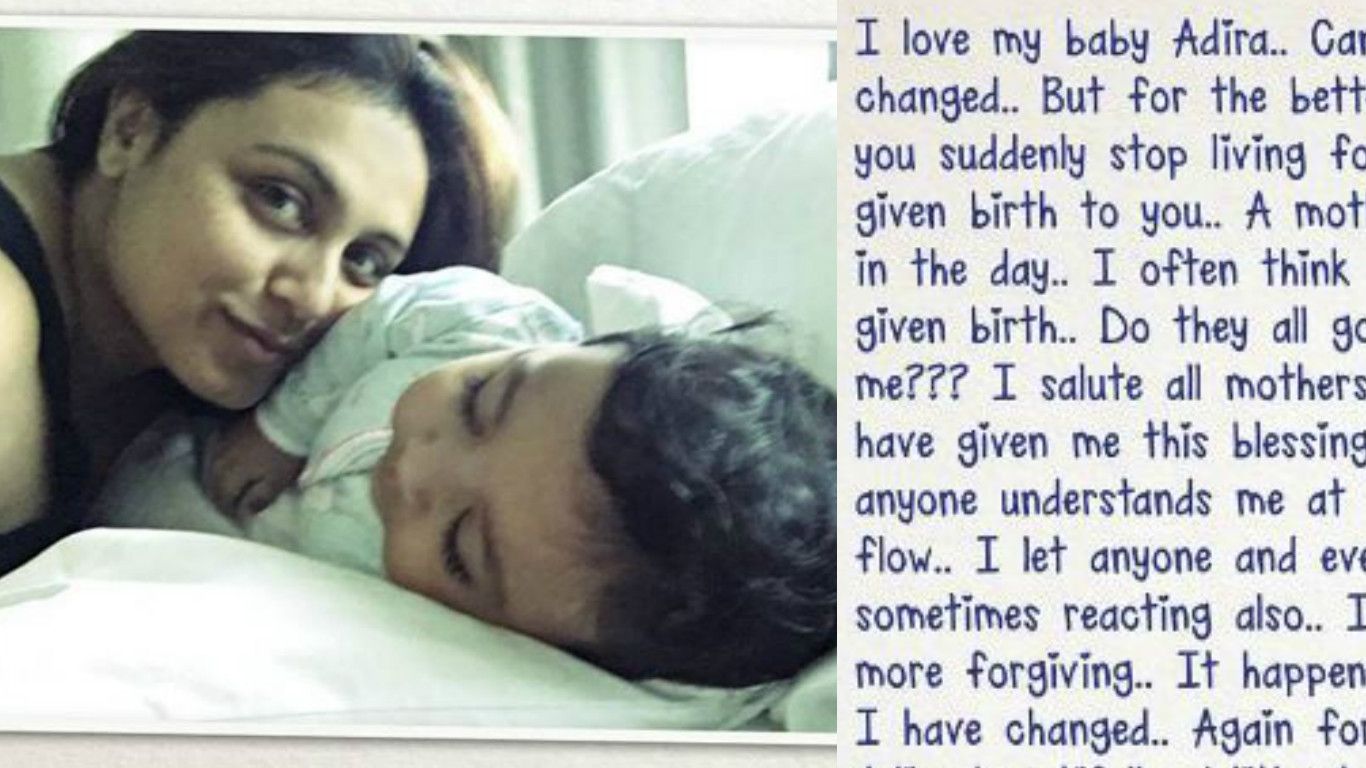 Rani Mukerji Shares Adira' First Picture On Social Media And Has A Heart Warming Message To Go With It!