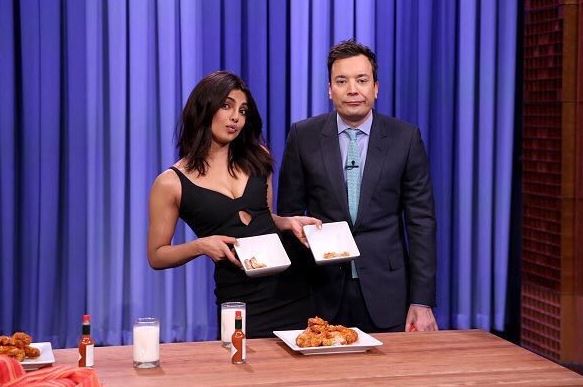 Priyanka Chopra Trumped Donald Trump By Eating Wings On The Jimmy Fallon Show