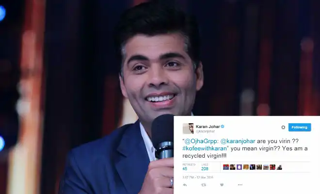 Karan Johar Totally Wins The Rapid Fire In Koffee With Karan On Twitter