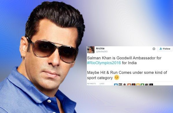 Salman Khan Became #RioOlympics Ambassador And Twitter Can't Stop Trolling Him!