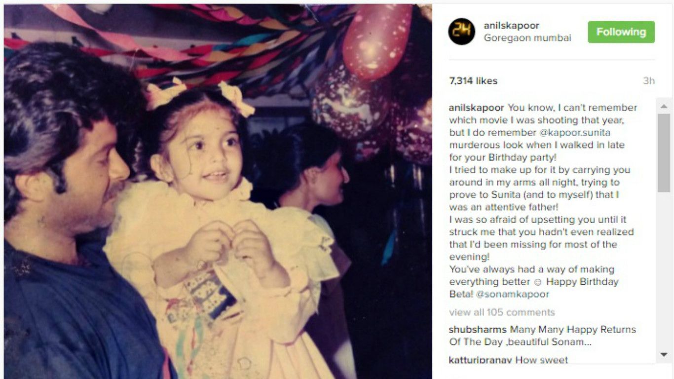 Anil Kapoor And Sunita's Birthday Wish For Sonam Kapoor Will Melt You Heart