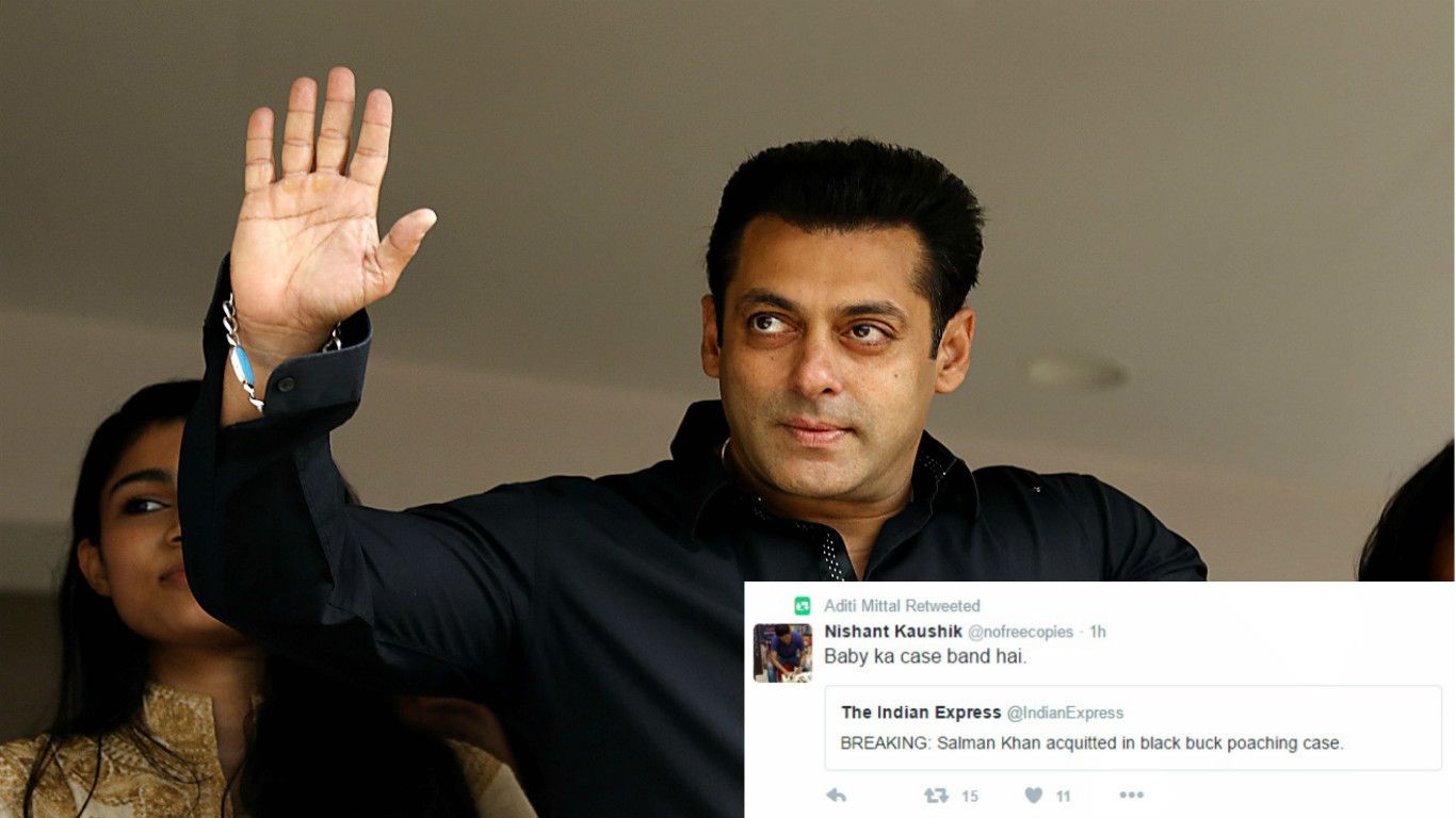 Twitter's Verdict On Salman's Acquittal Is Hilarious  