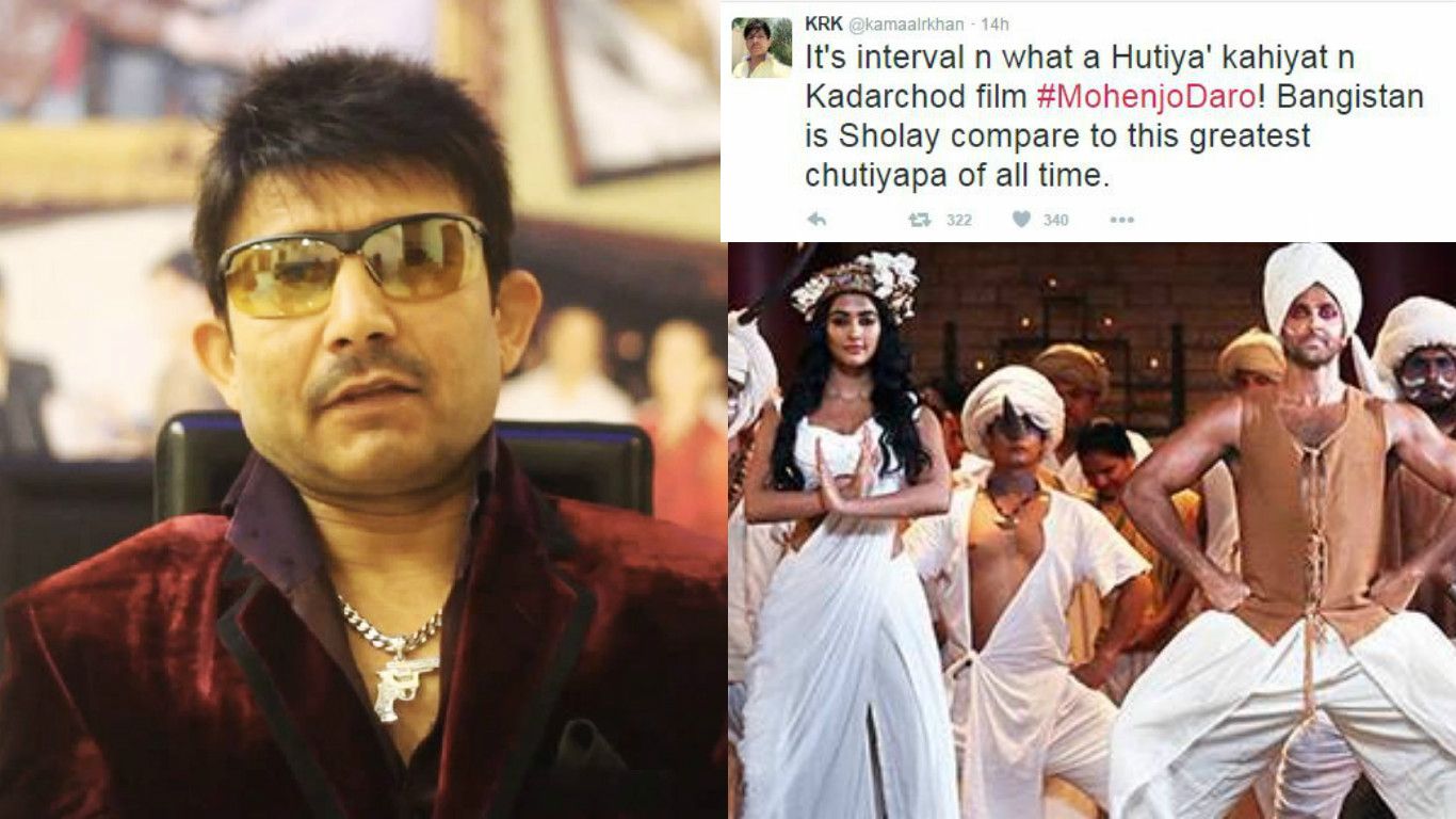 KRK's Reaction To Mohenjo Daro Will Give You A Much Needed Laughter Dose!