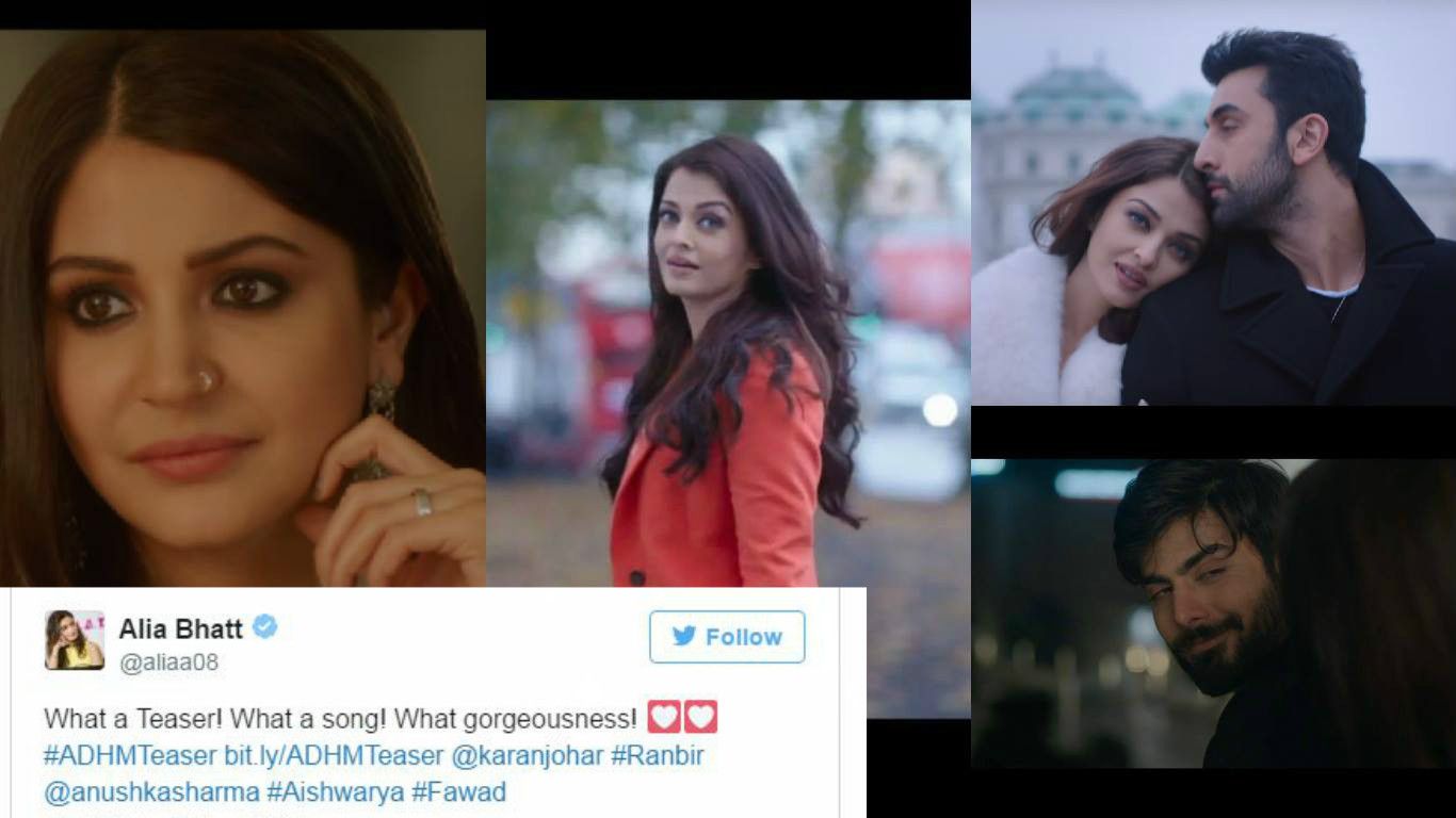 Here's How Bollywood Reacted To Karan Johar's Ae Dil Hai Mushkil Teaser