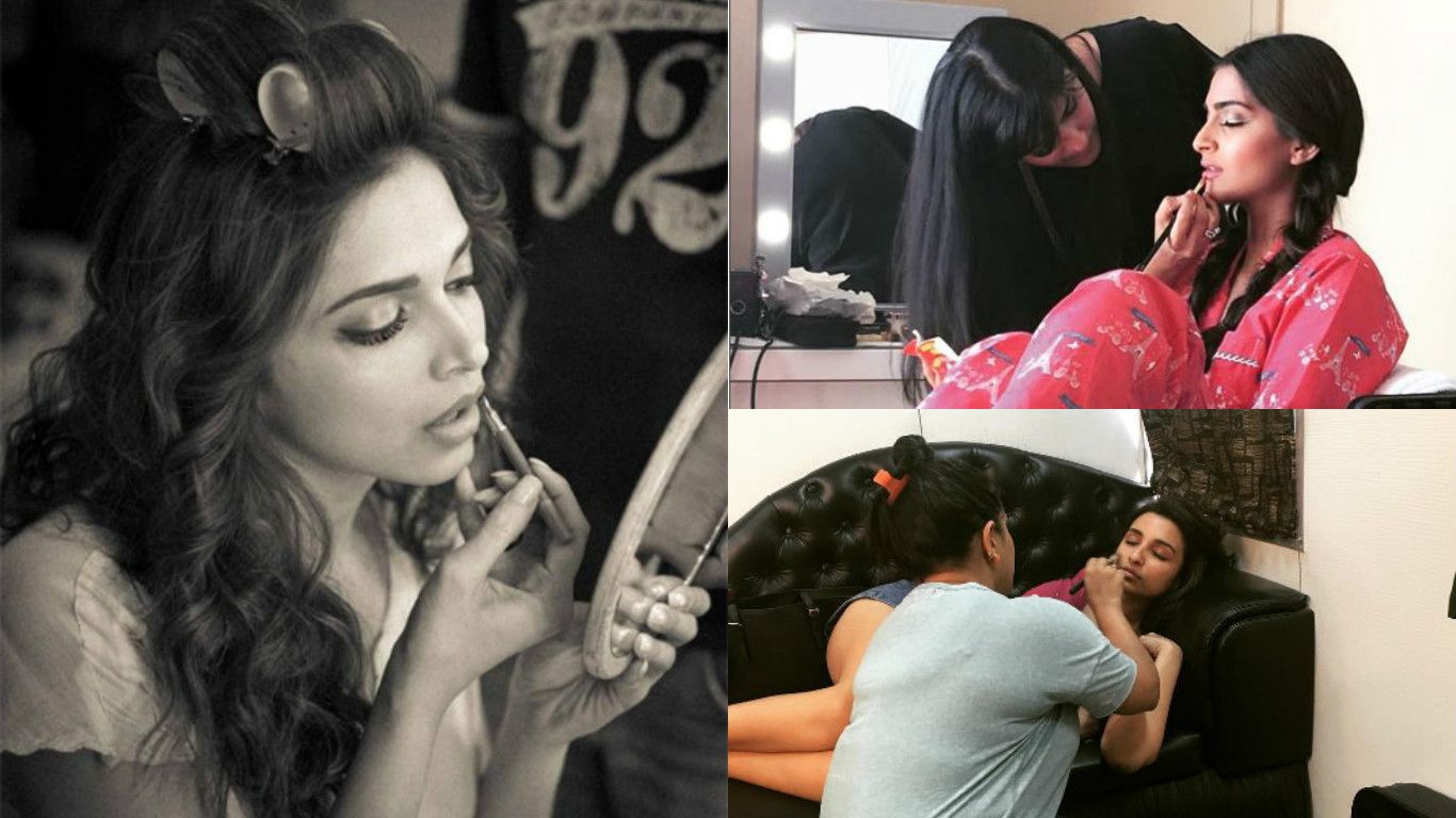 We Bet You Have Not Seen These Behind The Scene Make-Up Room Pics Of These Actresses Before!
