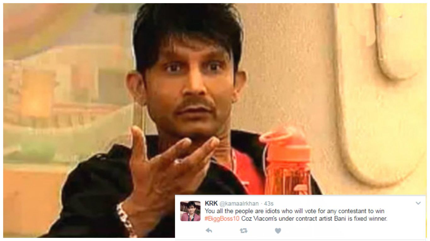 KRK Has Declared The Winner Of Bigg Boss Season 10 And We Have A Solid Reason To Believe Him! 