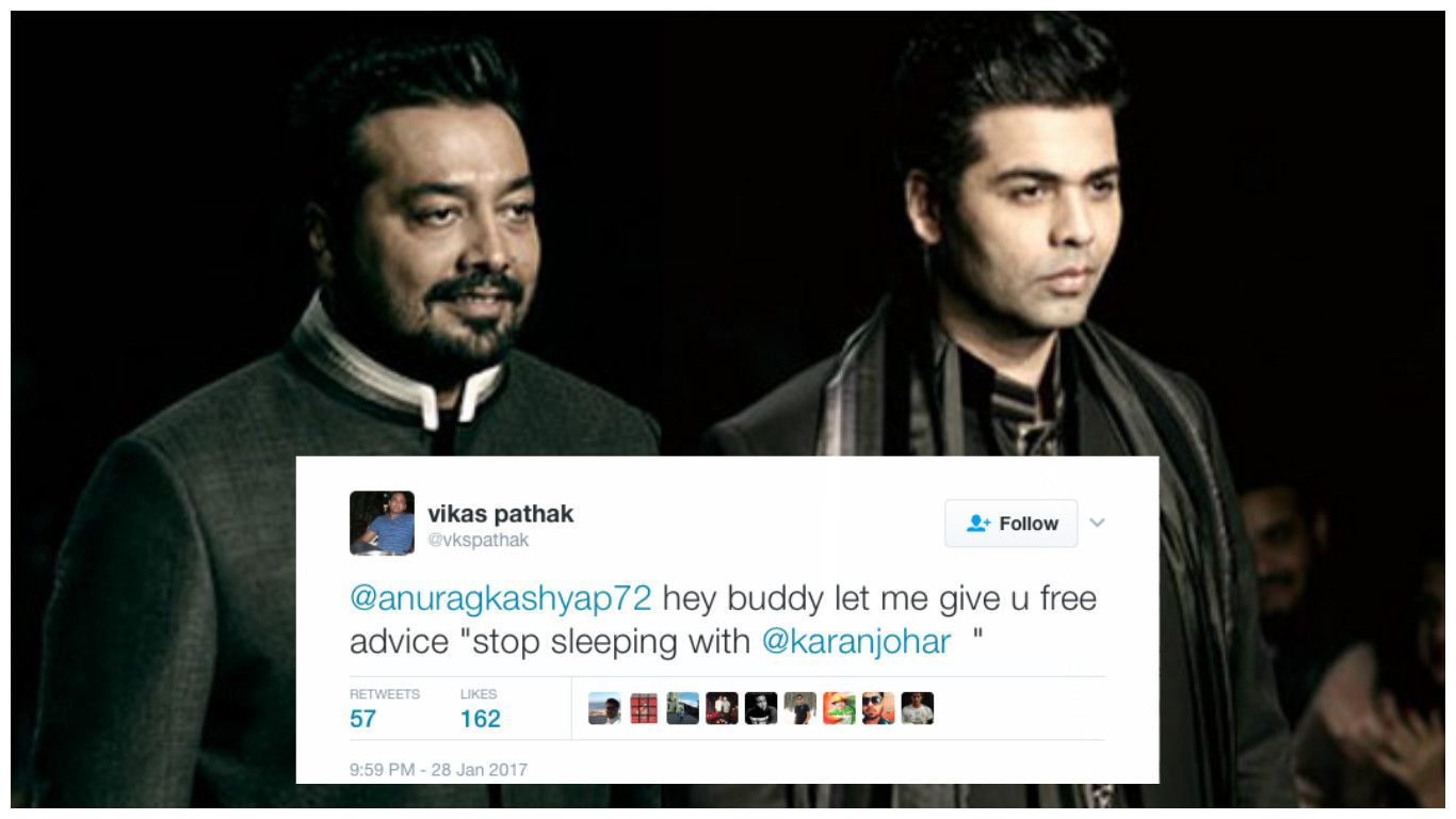 A Hater Asked Anurag Kashyap To Stop Sleeping With Karan Johar And Got A Tight Slap From K Jo 