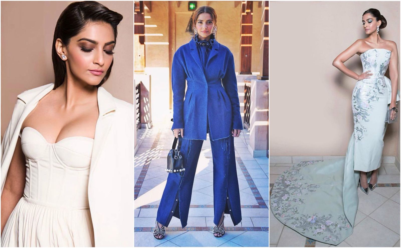 Sonam Kapoor Oozes Perfection In Her Ivory Gown And Denim On Denim Look!