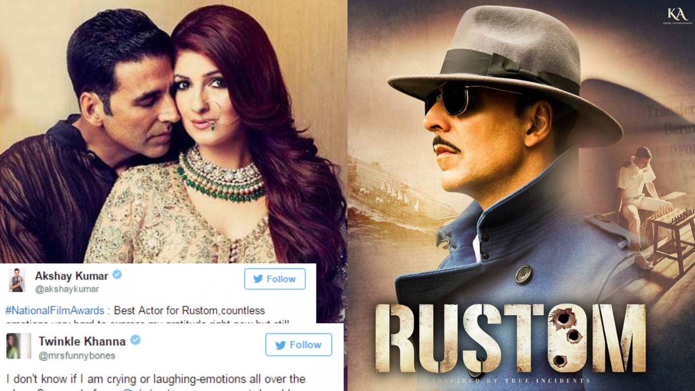 Akshay Kumar And Twinkle Khanna Tweet Out Of Happiness On The Actor's National Award Win For Rustom!