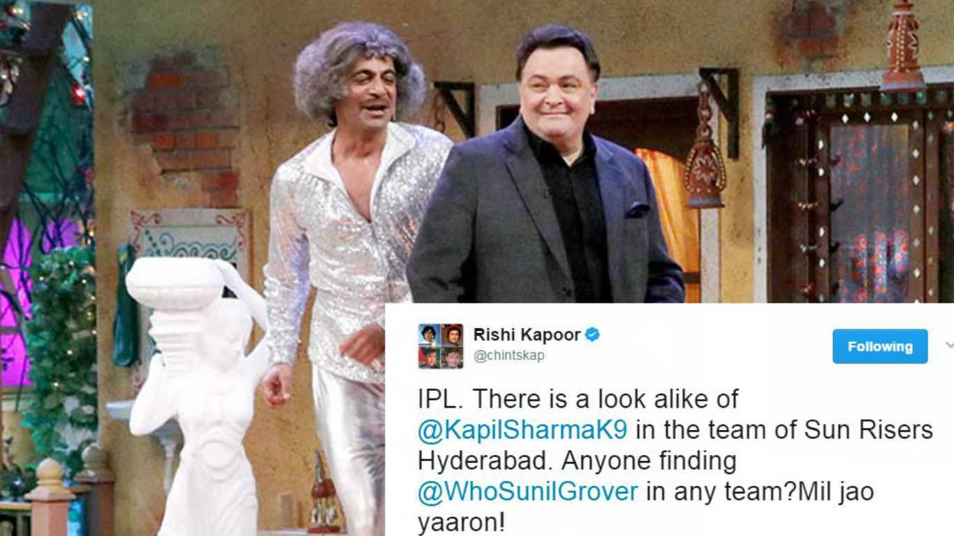 Rishi Kapoor Asks Kapil Sharma And Sunil Grover To Patch Up On Twitter But Sunil Grover's Response Will Break Your Heart!