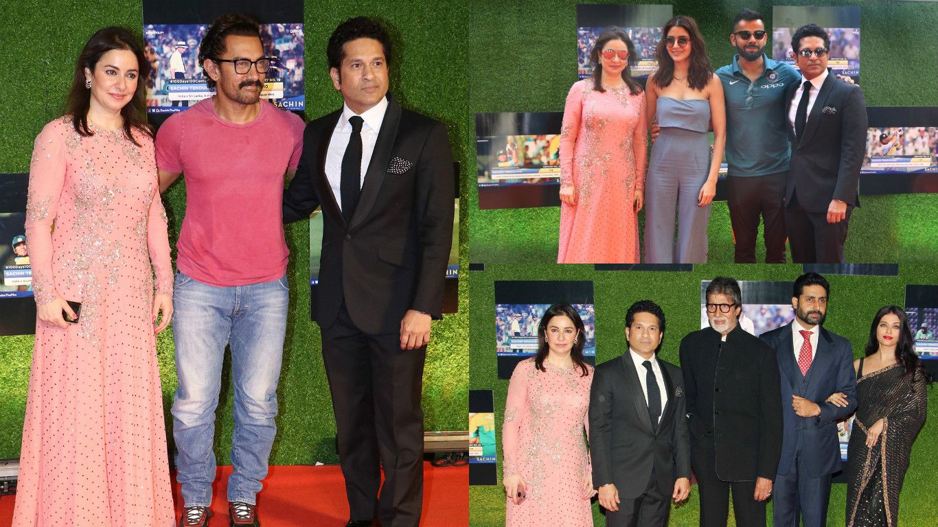 In Pictures: Celebs From Bollywood And Cricket World Come Together To Greet Sachin Tendulkar!