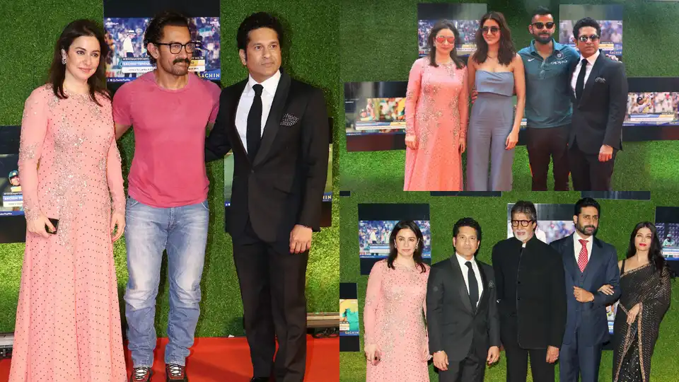 In Pictures: Celebs From Bollywood And Cricket World Come Together To Greet Sachin Tendulkar!