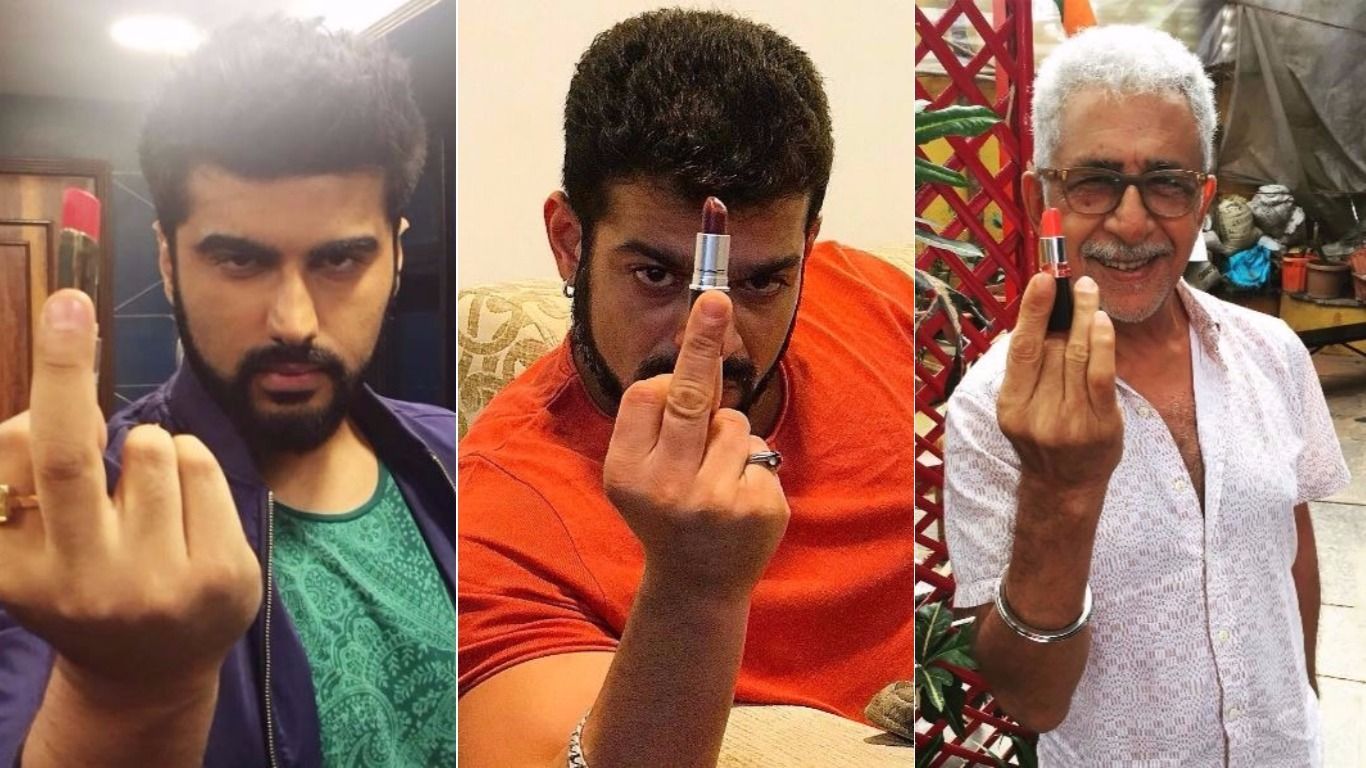 In Pictures: Bollywood And TV Actors Join The Lipstick Rebellion With #MenForLipstick!