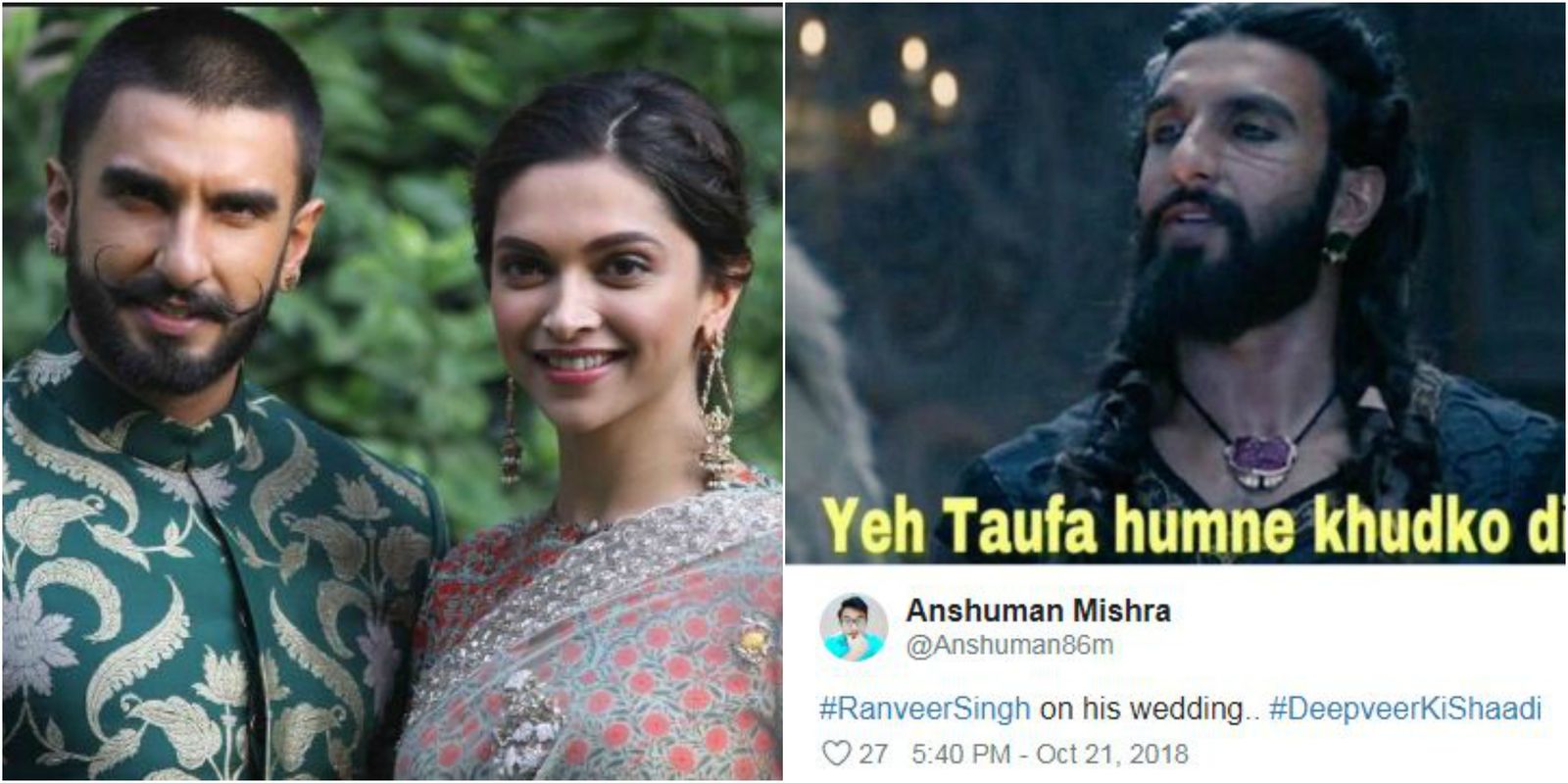 Twitterati Turns Ranveer Deepika Wedding Into The Biggest Meme Fest We Have Seen In A While