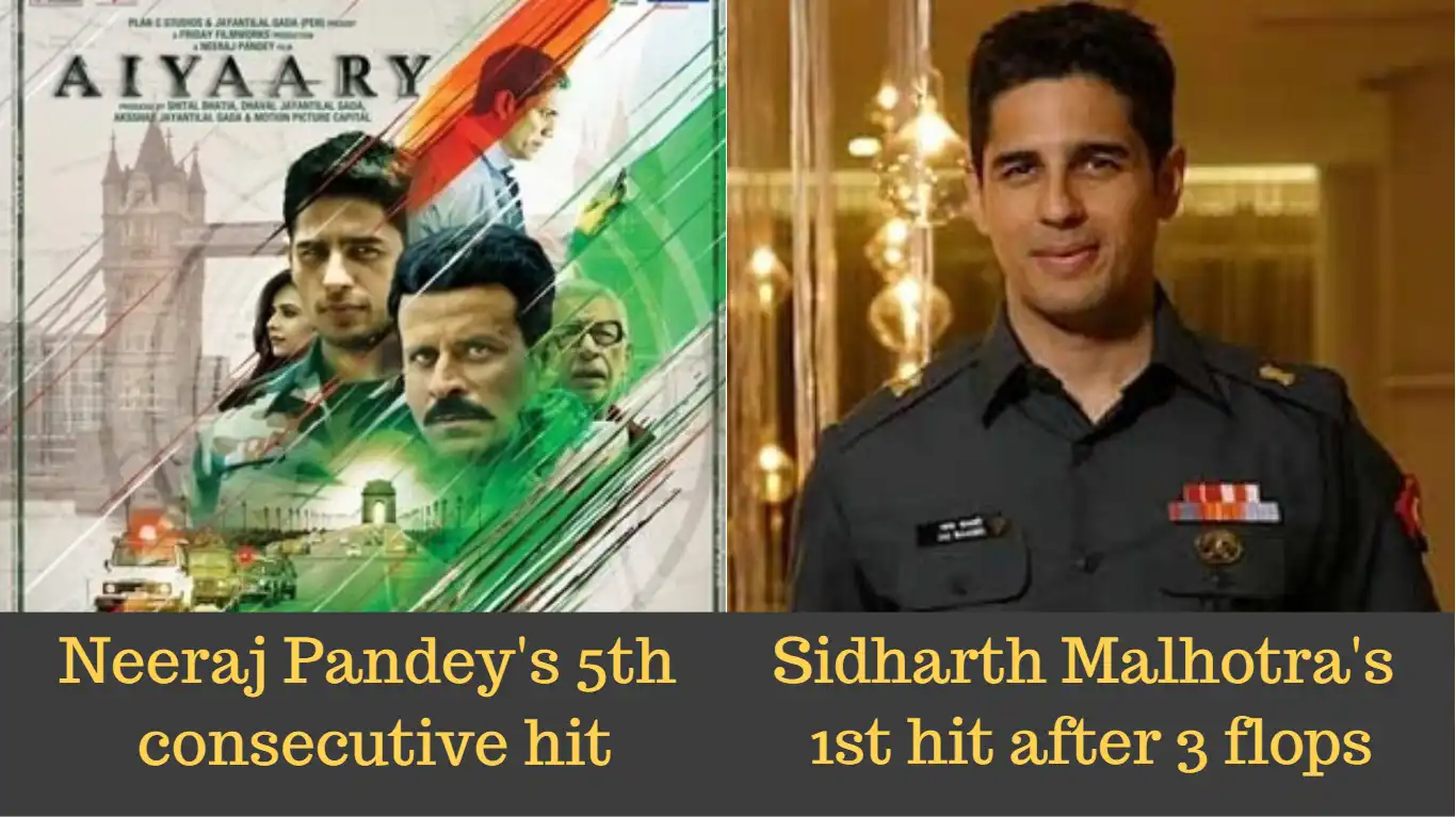 Aiyaary: Will It Help Sidharth Malhotra Break His Flop Streak At The Box Office 