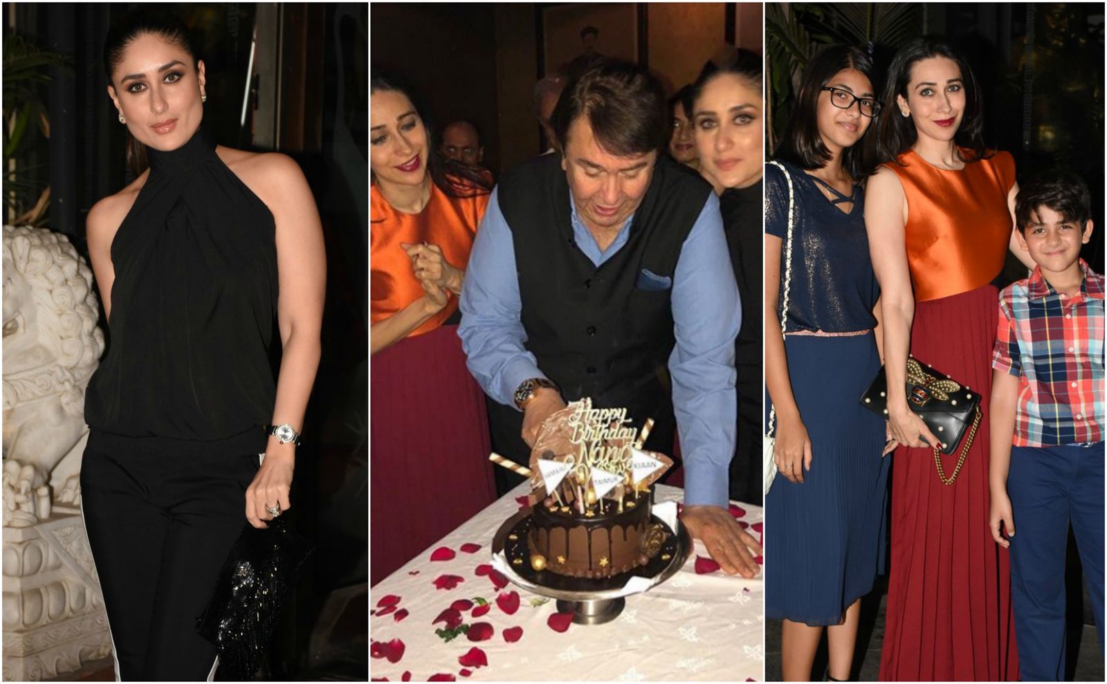 In Pictures: Kareena, Karisma Celebrate Dad Randhir Kapoor's Birthday In Style!