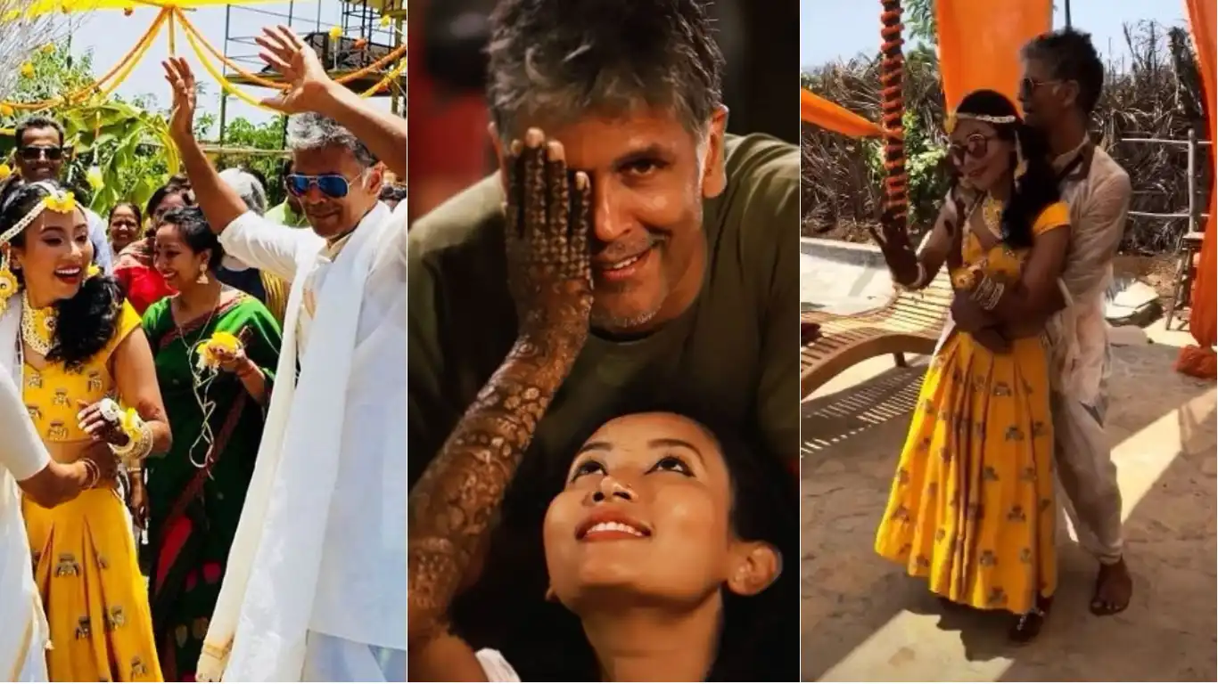 Check Out These Pictures From Milind Soman And Ankita Konwar's Haldi And Mehendi Ceremony!