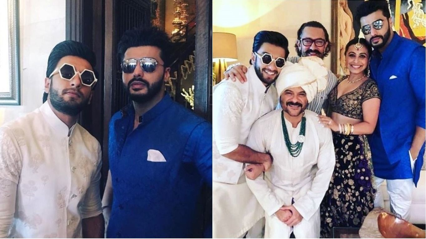 Arjun Kapoor And Ranveer Singh Are Having A Gala Time At Sonam Kapoor's Wedding