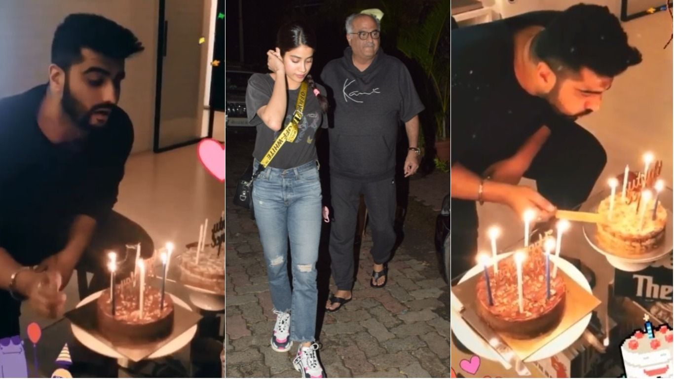 Arjun Kapoor Celebrates His Birthday With Sisters Janhvi, Khushi And Father Boney Kapoor