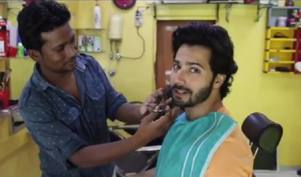 लोकल नाई की दुकान पर शेव करवा वरुण धवन ने अपनाया फिल्म 'सुई धागा' का लुक, देखें विडियो !
