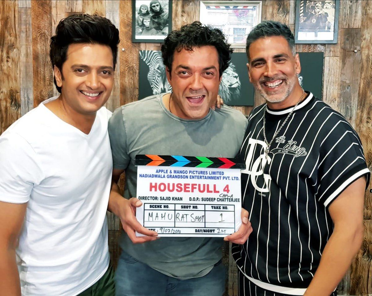 अक्षय कुमार और बॉबी देओल की फिल्म 'हाउसफुल 4' की शूटिंग शुरू !