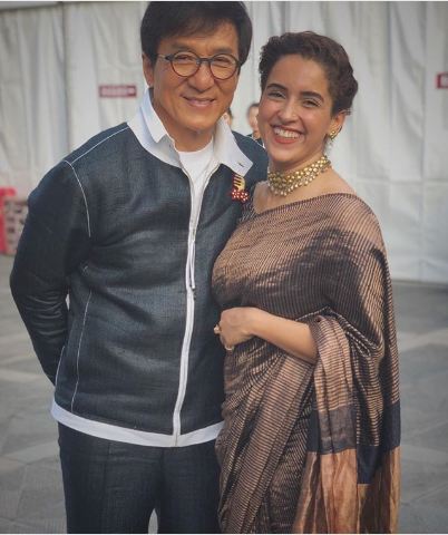 Sanya Malhotra gets an award in China, meets Jackie Chan!