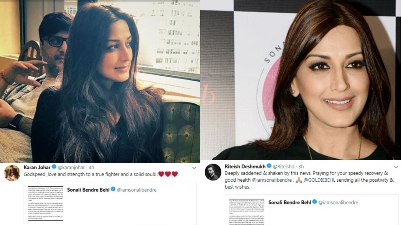Bollywood Wishes Sonali Bendre A Speedy Recovery As The Actress Undergoes Treatment For Cancer