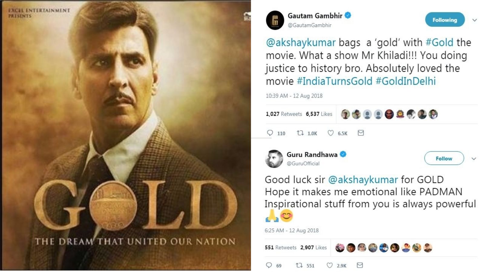 These Twitter Reactions Prove Thar Indian Celebrities Are As Excited About Akshay Kumar's Gold As We Are