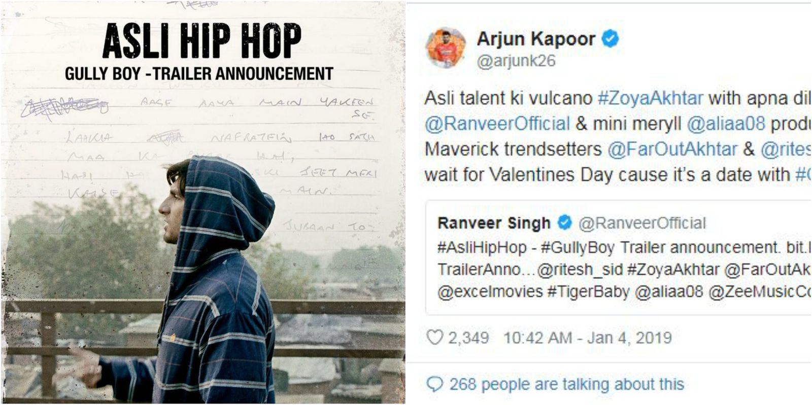 Bollywood Can't Stop Raving About Ranveer Singh's Asli Hip Hop From Gully Boy On Twitter