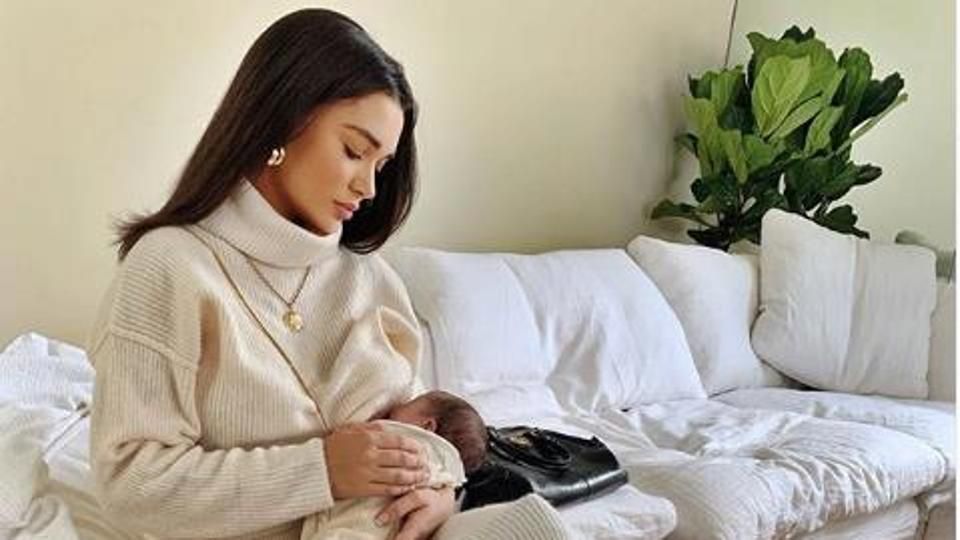 Amy Jackson Takes Just 10 Days After Giving Birth To Baby Andrews To Get Back To Work