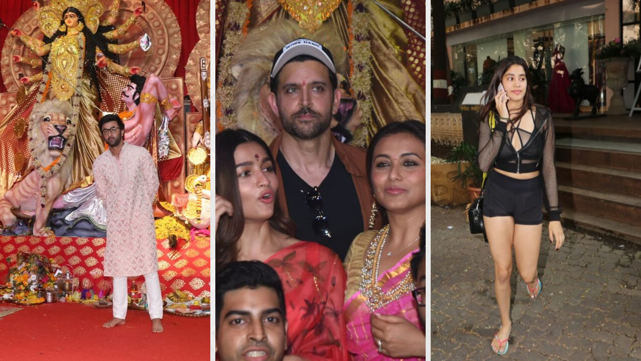 Celebs Spotted: दुर्गा पूजा में पहुंचे ये सेलेब्स, जिम के बाहर स्पॉट हुईं जाह्नवी