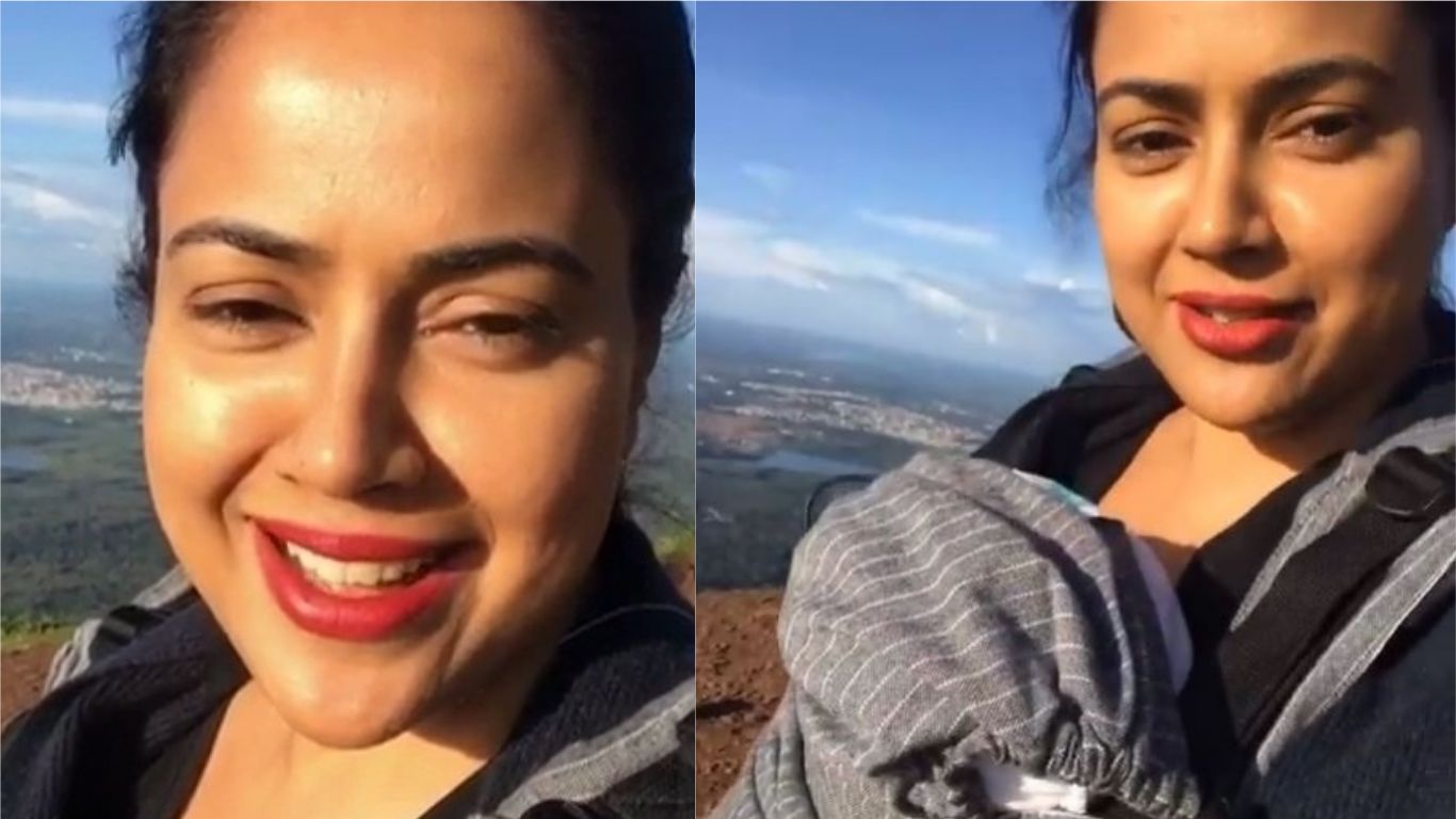 Sameera Reddy Climbs Karnataka's Highest Mountain Peak With Her Two Months Old Daughter Nyra