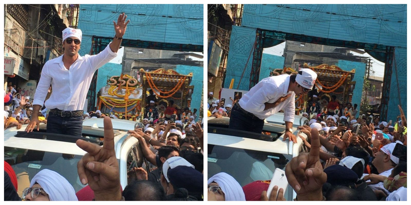 Ranbir Kapoor Comes Out To Greet His Fans On The Street As He Celebrates Guru Nanak Jayanti